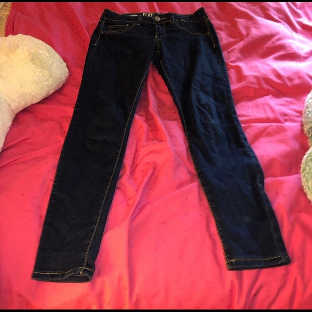 Dark wash blue jeans